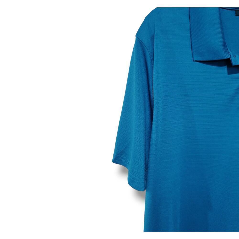 Perry Ellis men's teal short sleeves polo shirt - large - Picture 5 of 7